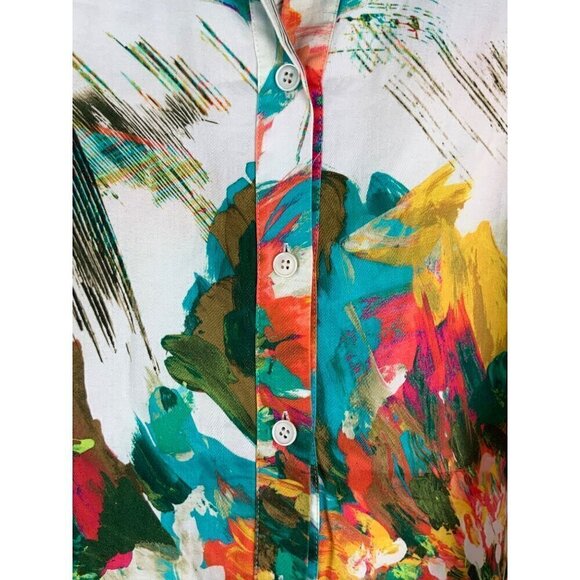 Lafayette148  women's oversized shirt Medium multi 42 Chest 48 Hip. Never worn - Picture 8 of 13